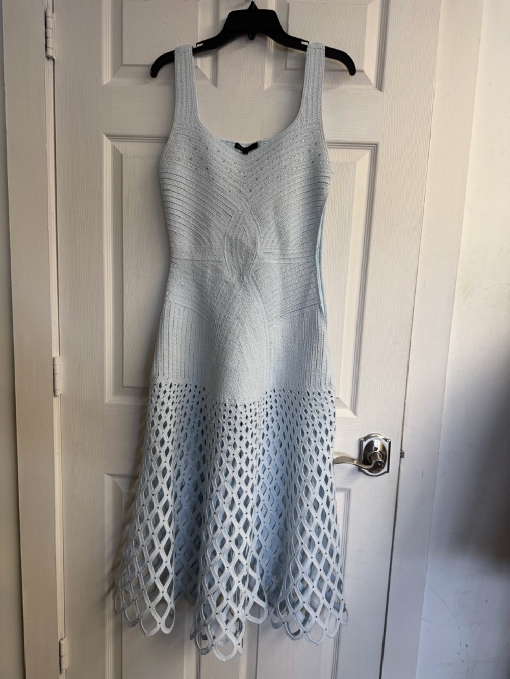 Russelyna Crochet Rhinestone Midi Dress - Picture 4 of 7